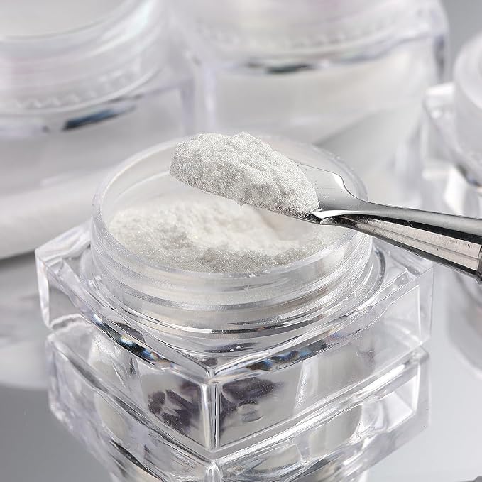 12 Jars Mermaid Chrome Nail Powder, Iridescent Aurora Powder Pearlescent Dust - Image 8