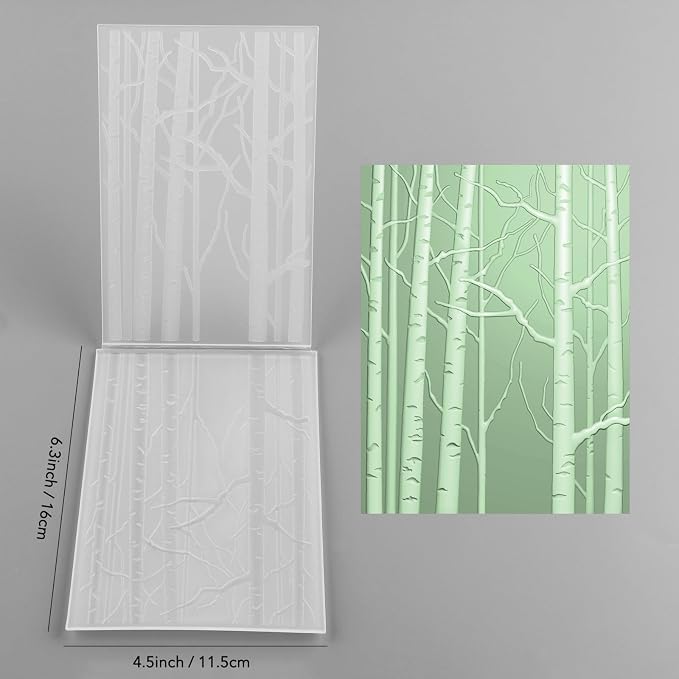 BAOFALI 3D Embossing Folder for Card Making Tree Trunk Pattern Plastic - Image 2