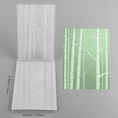BAOFALI 3D Embossing Folder for Card Making Tree Trunk Pattern Plastic - Image 2