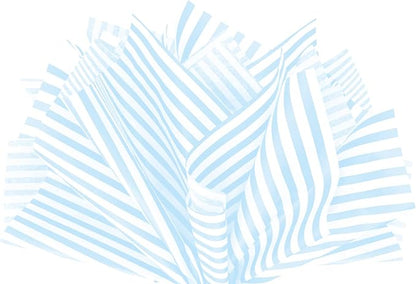 Flexicore Packaging Light Blue Pin Stripe Print Gift Wrap Tissue Paper Size: 15 by FlexicorePackaging