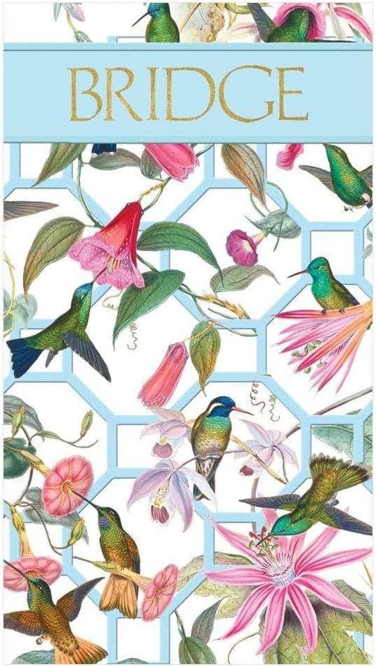 Caspari Hummingbird Trellis Bridge Score Pad by Caspari