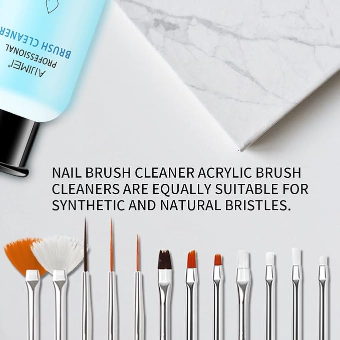 AIJIMEI Acrylic Nail Brush Cleaner Acrylic Brush Cleaners Liquid Acrylic Paint - Image 7