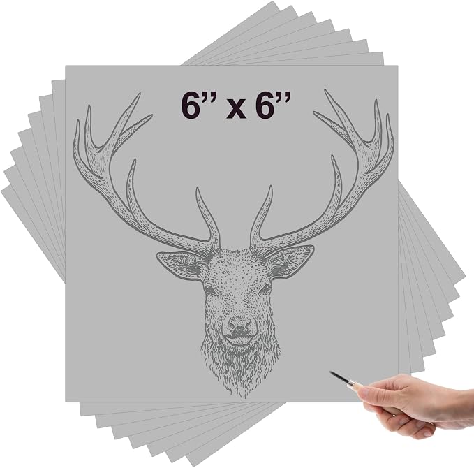 Yeaqee 4 Pcs 6 x 6 Inch Linoleum Block Rubber Carving Block Soft Linocut Blocks by Yeaqee