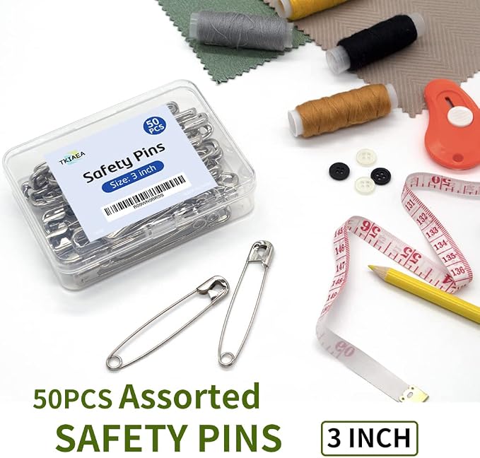 3 Inches Large Safety Pins, Big Heavy Duty Safety Pins - Image 3