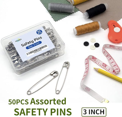 3 Inches Large Safety Pins, Big Heavy Duty Safety Pins - Image 3