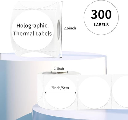 2 Inch White Round Thermal Labels Sticker, Waterproof Circle Direct Thermal - Image 3
