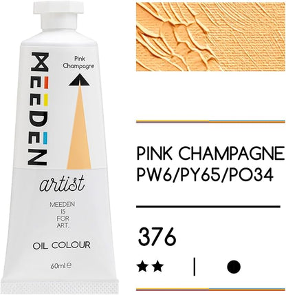 MEEDEN Artist Grade Oil Paint: Pink Champagne - 60ml/2oz Tube - Professional - Image 2