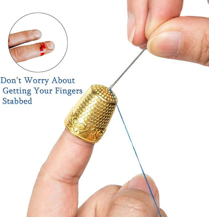 ZESION 4Pcs Sewing Thimbles, Metal Thimbles - Image 3