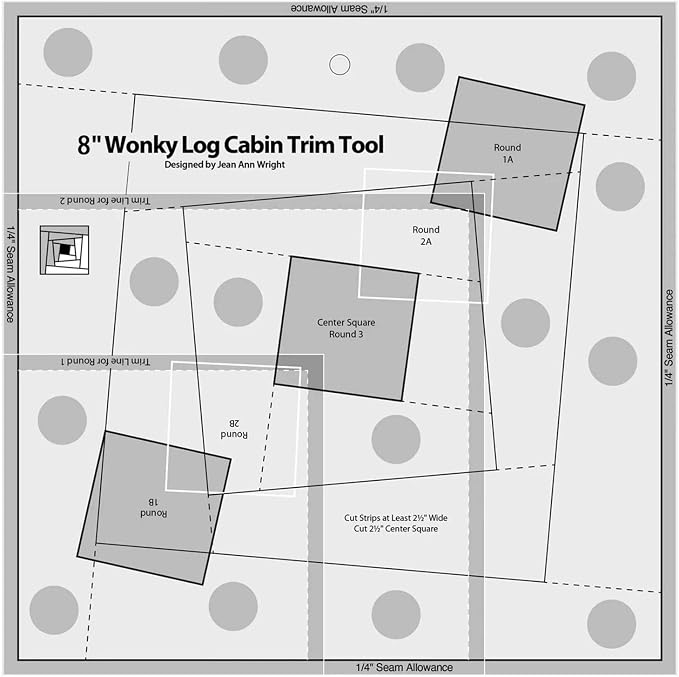 Quilting Ruler, Motion Sewing Templates, Quilt Templates Acrylic Log Cabin Trim - Image 6