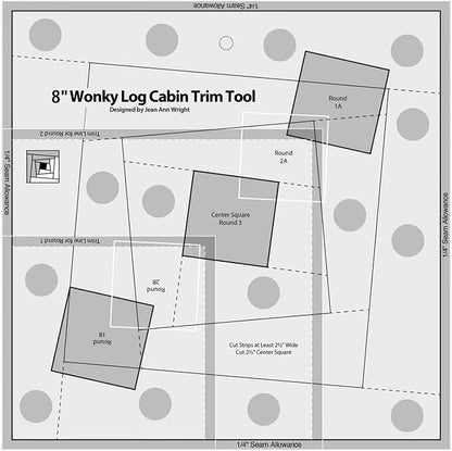 Quilting Ruler, Motion Sewing Templates, Quilt Templates Acrylic Log Cabin Trim - Image 6