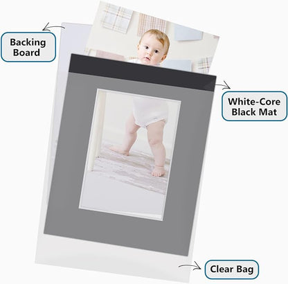 Somime 10 Pack Black Picture Frame 11x14 Mat Board, Whole Frame Mat Kit - Image 5