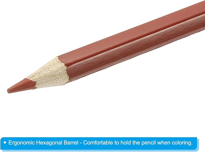 PATIKIL Watercolor Pencil, Sketch Drawing, Bright Brown - Image 4