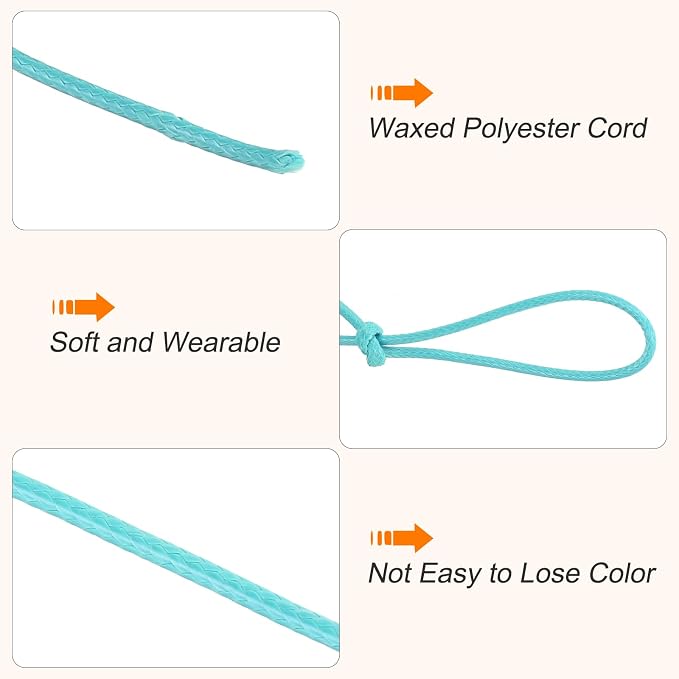 MECCANIXITY Waxed Cord 2.5mm Waxed Polyester Cord 87 Yard Wax String - Image 3