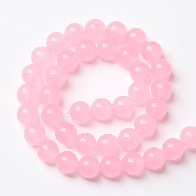 45pcs Natural Light Pink Chalcedony Stone Beads - Image 5