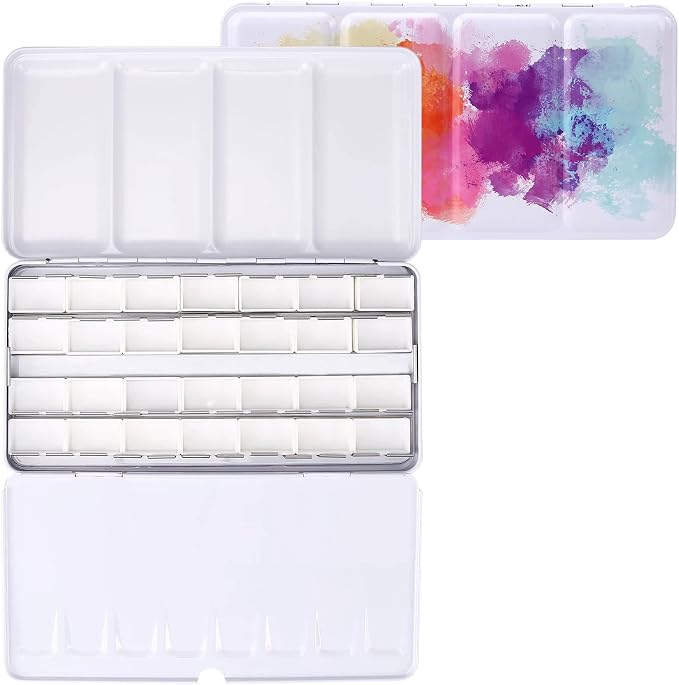 LOONENG Empty Watercolor Palette, Empty Watercolor Tin - Image 2