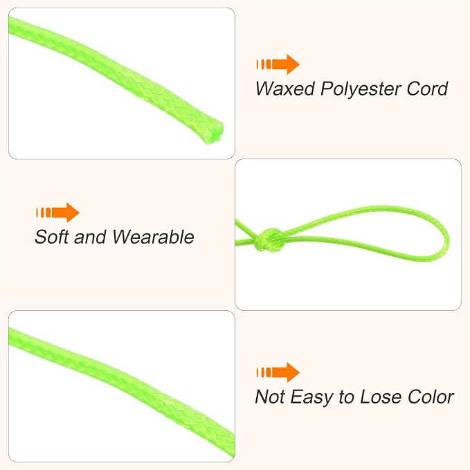 MECCANIXITY Waxed Cord 0.8mm Waxed Polyester Cord 175 Yard Wax String - Image 3