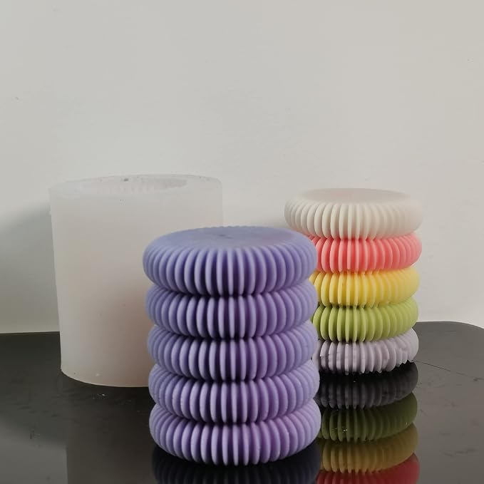 Tire Stripe Candle Silicone Mold Creative Column Candle Soap Mold Fondant - Image 7