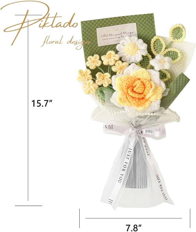 Hand-Woven Flower Bouquet Finished（1pcs） - Image 3