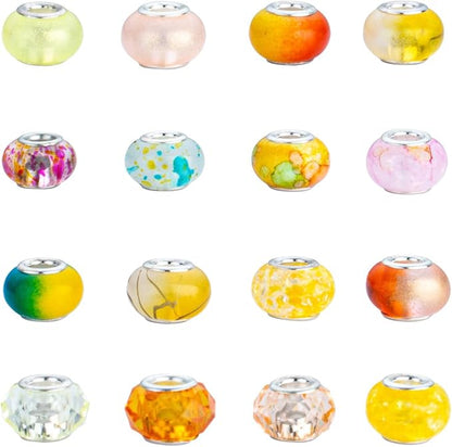 LAIDANLA Yellow Mix Large Hole Beads, 14mm x 5mm, Loose Beads - Image 4