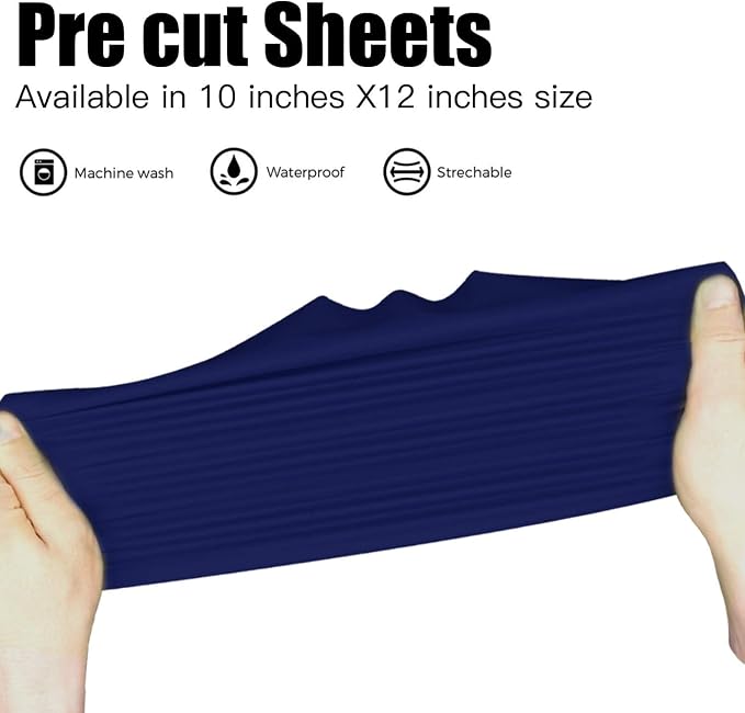 JANDJPACKAGING Blue HTV Vinyl for T-Shirts 12"x10" Heat Transfer Vinyl 10 Pack - Image 5
