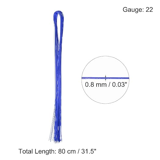 PATIKIL 32 Inch 22 Gauge Floral Stem Wire, 3 Pack/120 Pieces Bouquet Stem Paper - Image 2