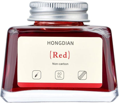 Hongdian Fountain Pen Bottled Ink Red, 60ml Fountain Pen Bottled Ink, Non Carbon - Image 4