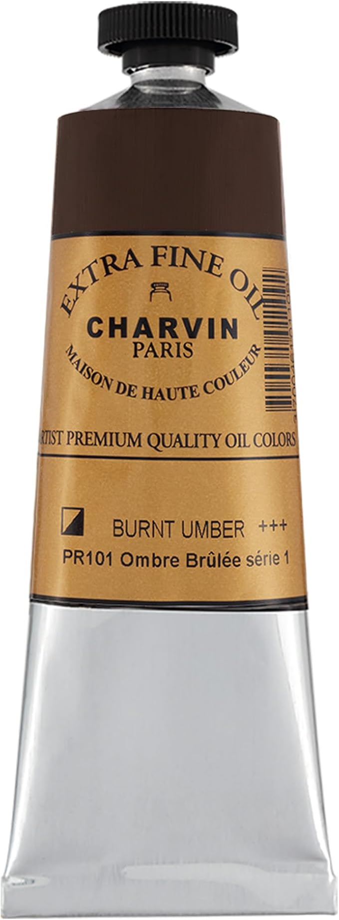 Charvin Extra Fine Oil Paint, Burnt Umber 60 ml - Image 2