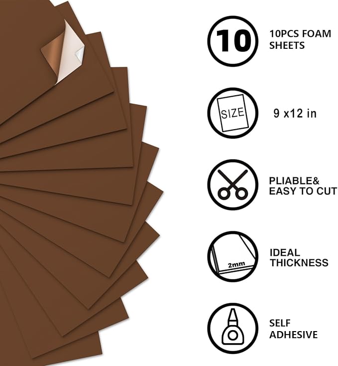 MEARCOOH Self Adhesive Foam Sheets - Image 2