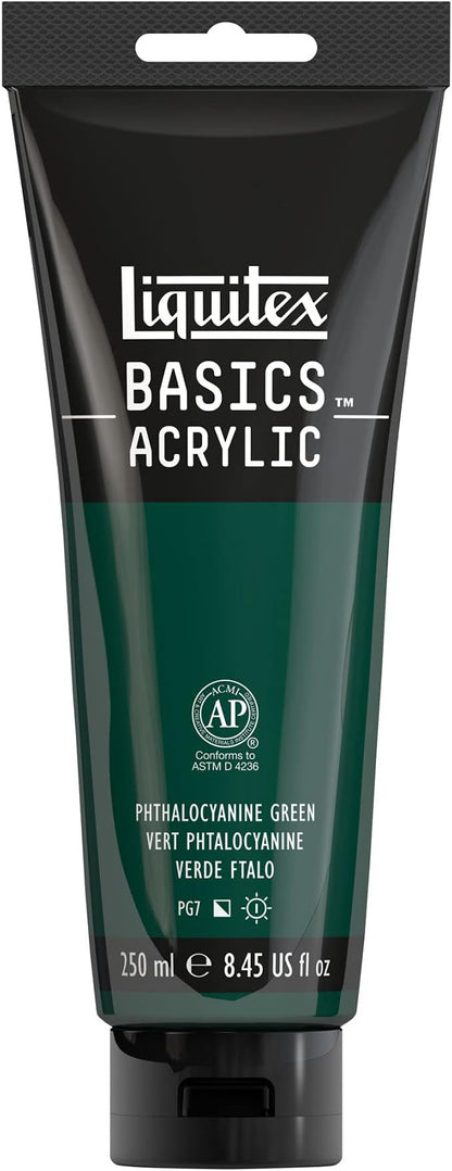 Liquitex BASICS Acrylic Paint, 250ml Tube, Phthalocyanine Green by Liquitex