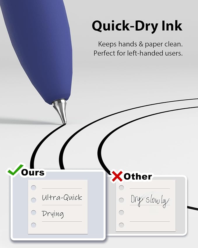 8 Pcs Gel Ink Pens, 0.7mm Fine Point - Image 4