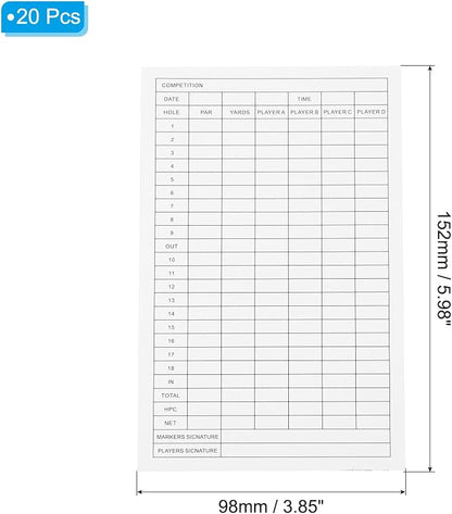 PATIKIL Golf Score Sheet, 20 Sheets 6 x 3.9 Inch Golf Scorecard Record Score - Image 2