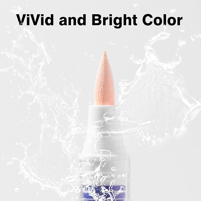ROSYMENG 9 Color Acrylic Paint Pens, Quick-Drying Waterproof Acrylic Paint - Image 7