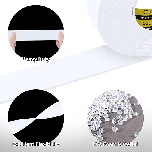 3Pack 1inX16.4FT Double Sided Foam Strip, EVA Foam Tape, Double Sided Sponge - Image 5