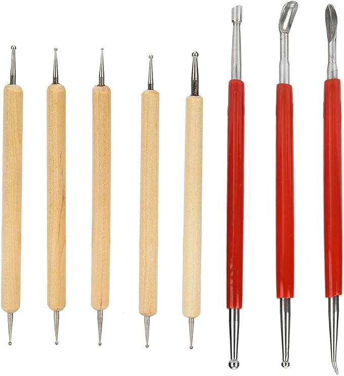 Fayelume 8PCS Leather Carving Tools, Spoon Embossing Tool, Point Drill Leather - Image 3