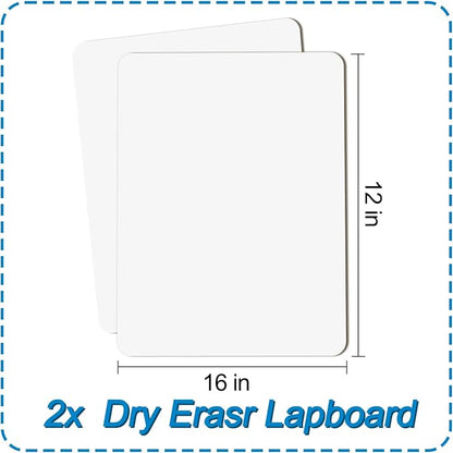 2 PC Small White Board Dry Erase Classroom Pack Boards 9" x12”Personal - Image 2
