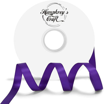 Humphrey's Craft 1/2 Inch Purple Double Faced Satin Ribbon by HumphreysCraft