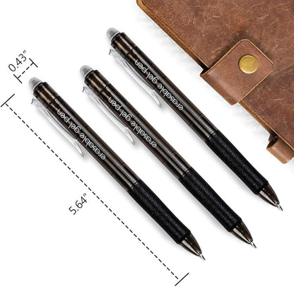 Vanstek 18 Black Retractable Erasable Gel Pens Clicker, Fine Point, Make - Image 4