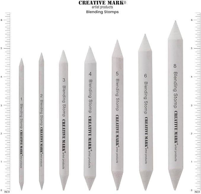 Creative Mark Art Set: Charcoal Pencils Solid Double-Ended Blending Stumps - Image 2