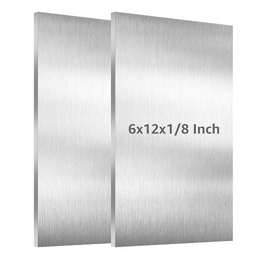 2 Pack 6061 T651 Aluminum Sheet Metal 6" x 12" x 1/8" Rectangle Metal Plate by AMZDEPOT