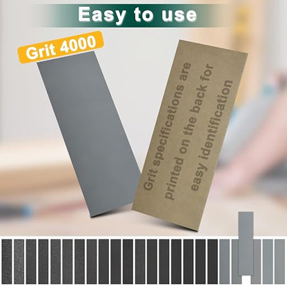 10PCS Sand Paper 4000 Grit Sandpaper Sheets, 9 x 3.6 Inch Wet Dry Sandpaper - Image 3