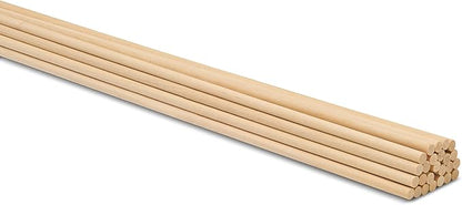 Dowel Rods Wood Sticks Wooden Dowel Rods 3/16 x 36 Inch Unfinished Hardwood by Woodpeckers