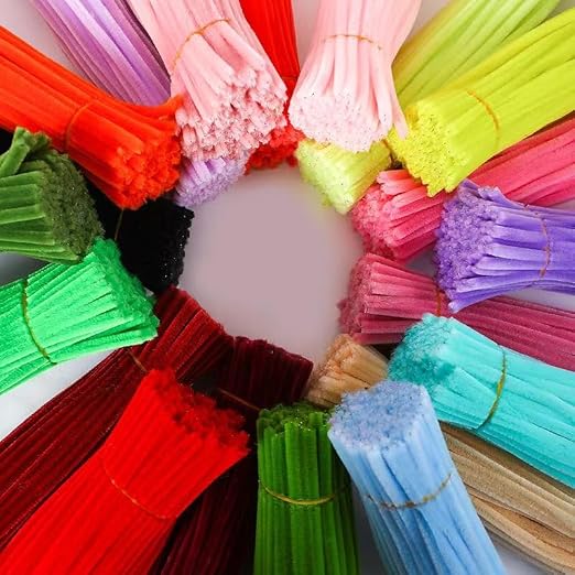 100 Pieces Pipe Cleaners Chenille Stem, Pastel Candy Color Pipe Cleaners Set - Image 6