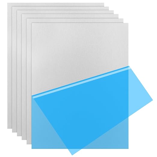 6Pack 5052 H32 Aluminum Sheet Metal 12 x 16 x 1/64 Inch Flat Plain Aluminum by Lswteiz