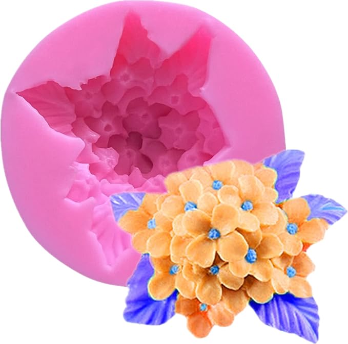 Lilac Fondant Silicone Mold Flower Chocolate Cake Candy Baking Mold Candle Soap - Image 5