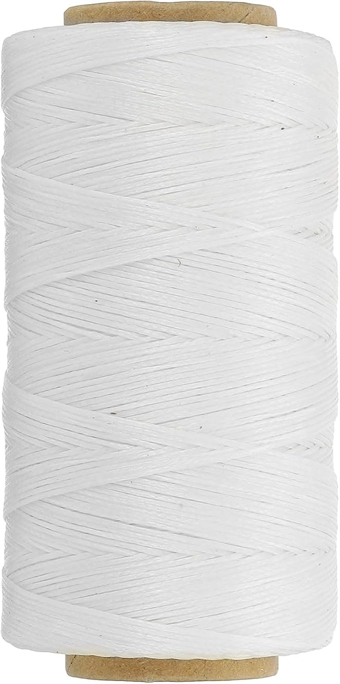PATIKIL 284 Yard Flat Waxed Thread 150D 1mm Leather Sewing Cord by PATIKIL