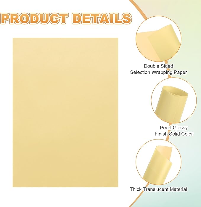 MECCANIXITY 100 Sheet Colored Vellum Paper 5.9" x 8.3", 100gsm Translucent - Image 3