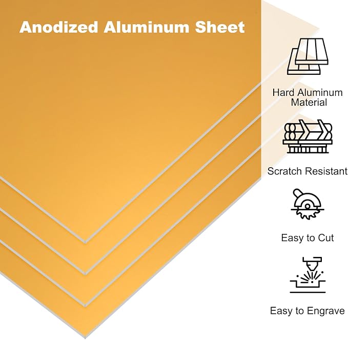 PATIKIL 7x5x1/32inch Anodized Aluminum Sheet - Image 3