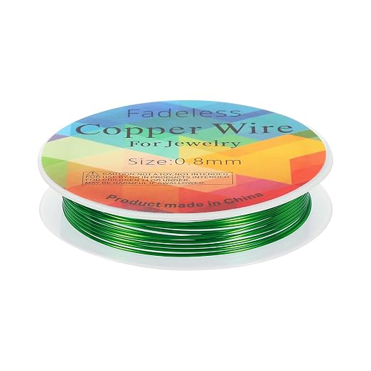 HARFINGTON 5ft Jewelry Wire, 18 Gauge Brass Craft Soft Metal Tarnish Resistant by HARFINGTON