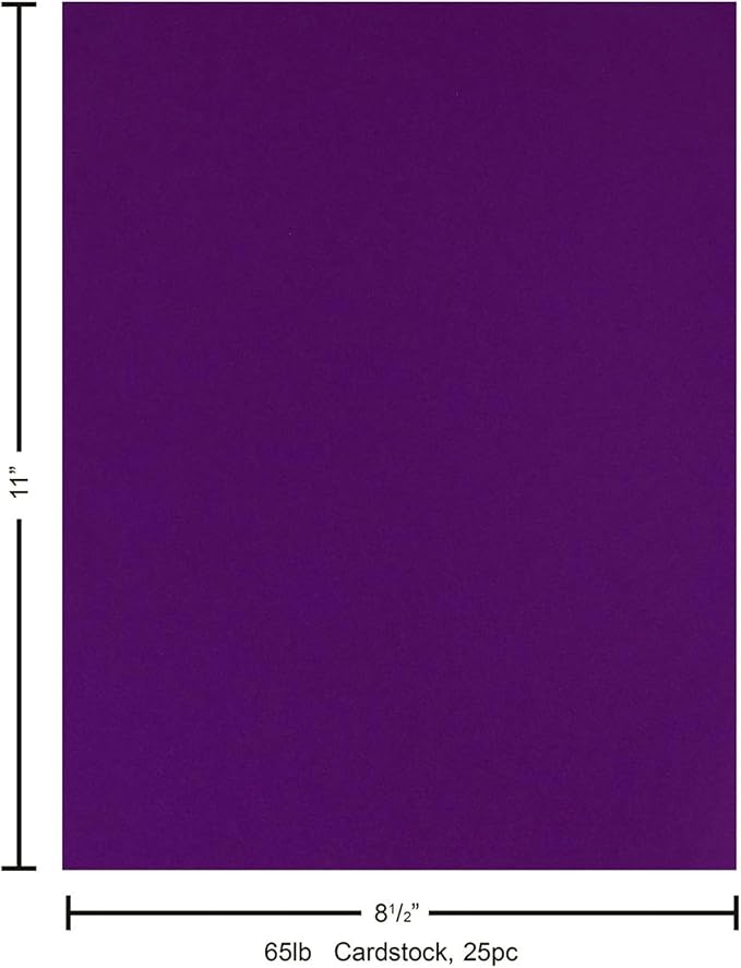 PA Paper Accents Stash Builder Cardstock 8.5" x 11" Purple Majesty, 65lb - Image 6