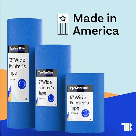 Wide Blue Painters Tape, 12 inch x 60 yds, Made in America, Great Masking Tape - Image 7